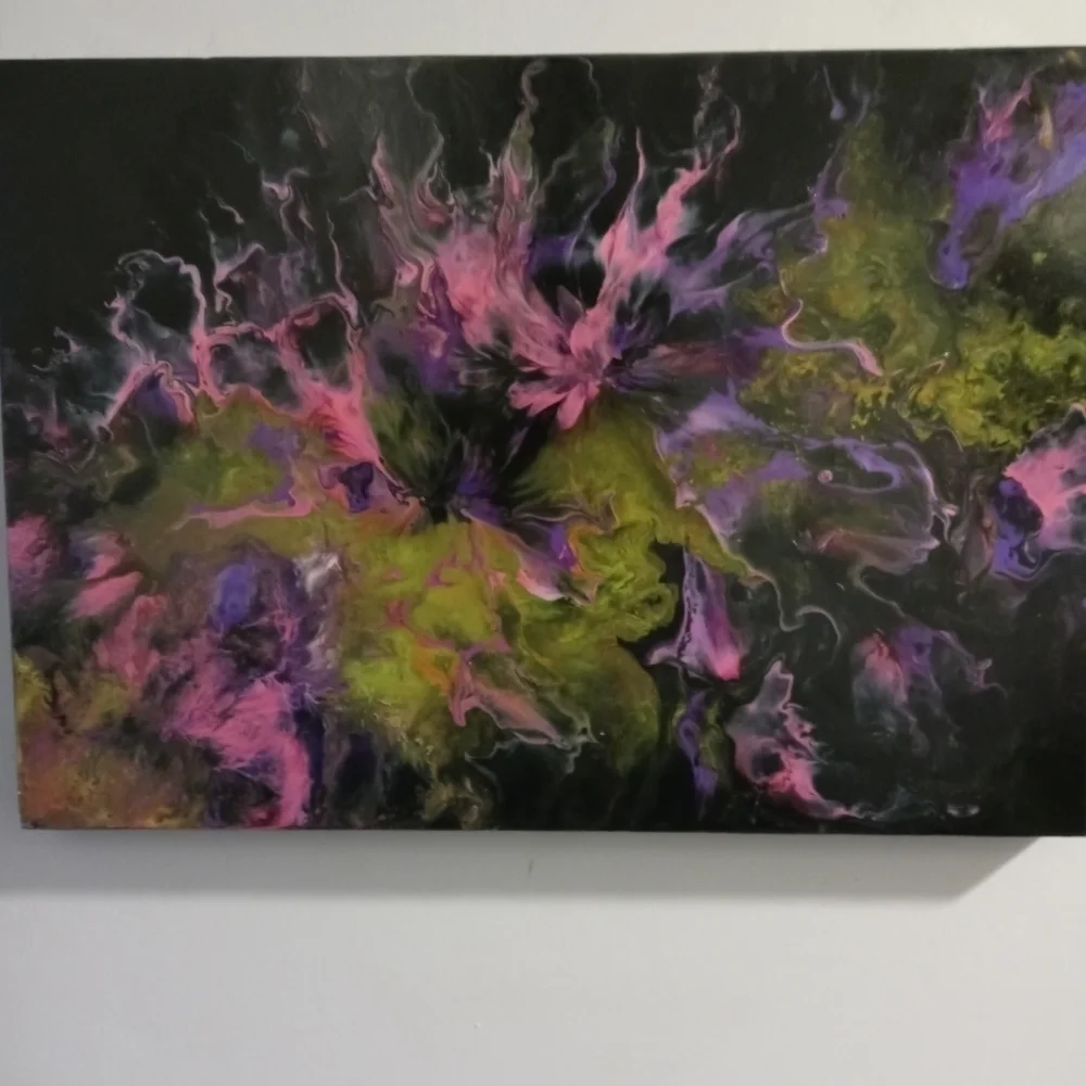Acrylic abstract canvas painting